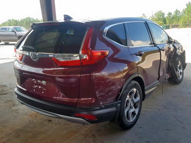 2HKRW1H81JH522694 - 2018 HONDA CR-V EXL BURGUNDY photo 4