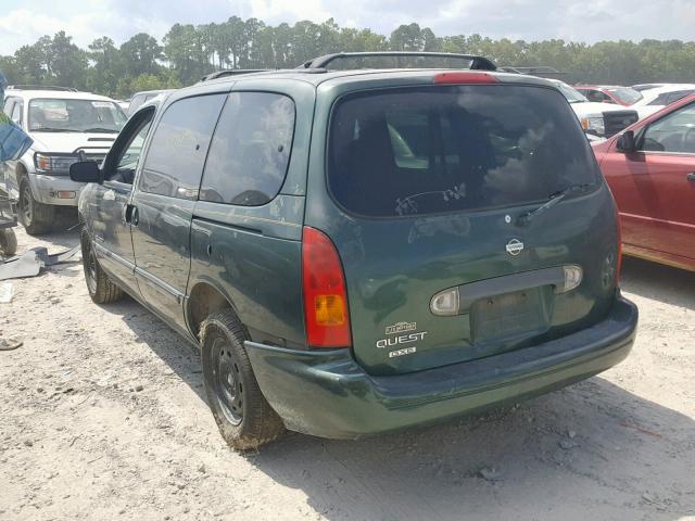 4N2XN11T3XD800449 - 1999 NISSAN QUEST SE GREEN photo 3