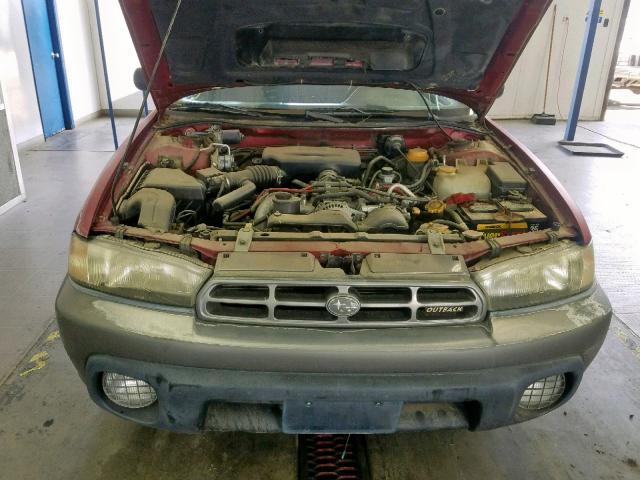 4S3BG6850V7601673 - 1997 SUBARU LEGACY OUT RED photo 7