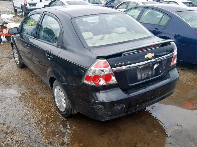 KL1TD56697B047074 - 2007 CHEVROLET AVEO BASE Қара фото 3