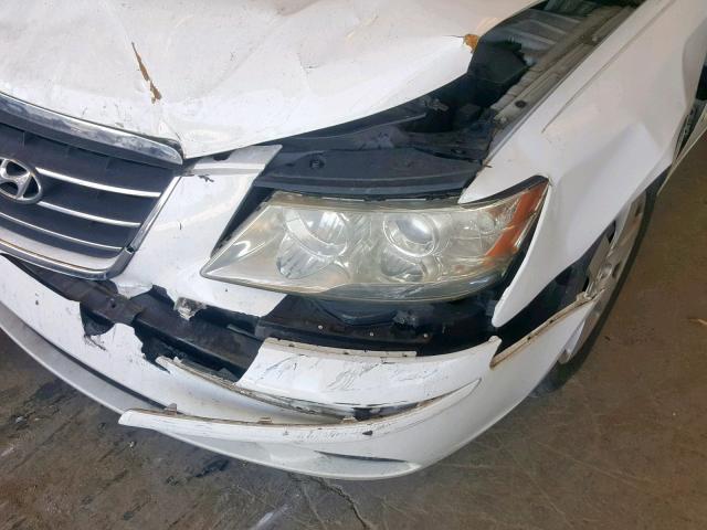 5NPET46C19H487196 - 2009 HYUNDAI SONATA GLS WHITE photo 9