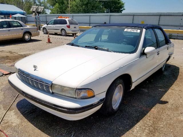 1G1BN53E4MW152048 - 1991 CHEVROLET CAPRICE CL WHITE photo 2