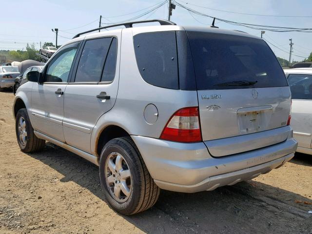 4JGAB57E84A510153 - 2004 MERCEDES-BENZ ML 350 SILVER photo 3