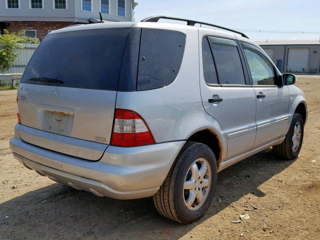 4JGAB57E84A510153 - 2004 MERCEDES-BENZ ML 350 SILVER photo 4