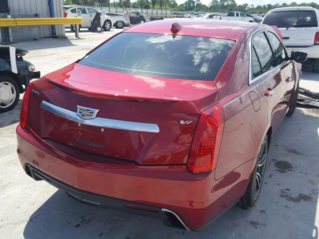 1G6AU5S80H0169250 - 2017 CADILLAC CTS VSPORT RED photo 4