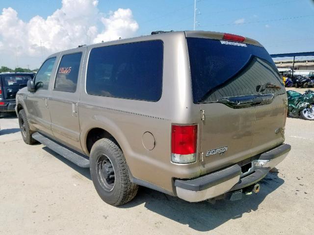 1FMNU40L3YED00167 - 2000 FORD EXCURSION GOLD photo 3