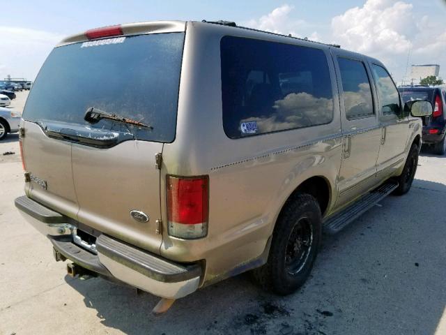 1FMNU40L3YED00167 - 2000 FORD EXCURSION GOLD photo 4
