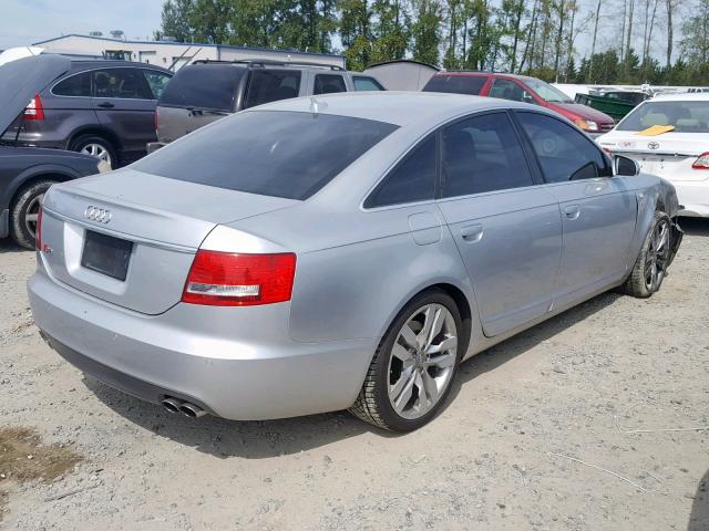 WAUDN74F78N164318 - 2008 AUDI S6 QUATTRO SILVER photo 4