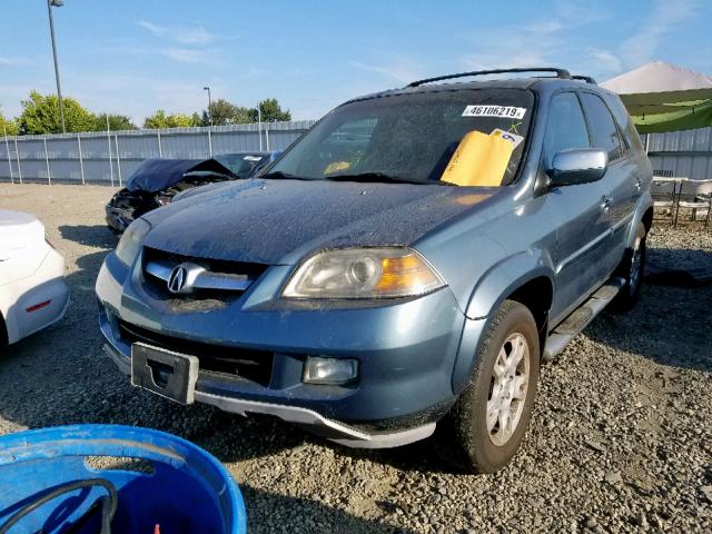 2HNYD18925H516325 - 2005 ACURA MDX TOURIN BLUE photo 2