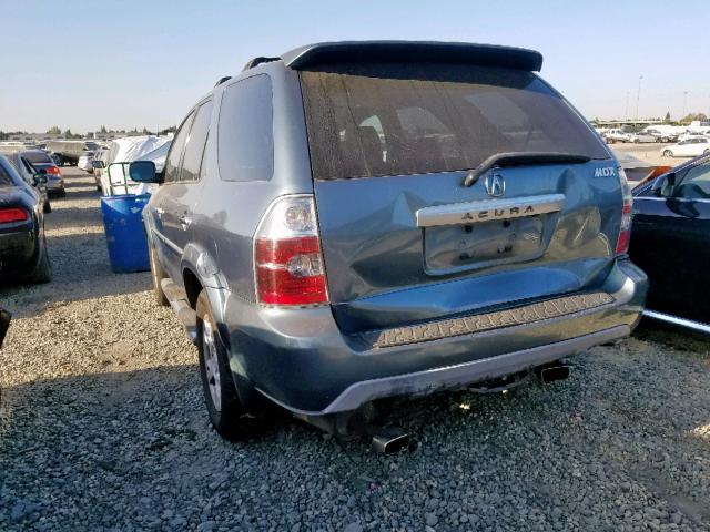 2HNYD18925H516325 - 2005 ACURA MDX TOURIN BLUE photo 3