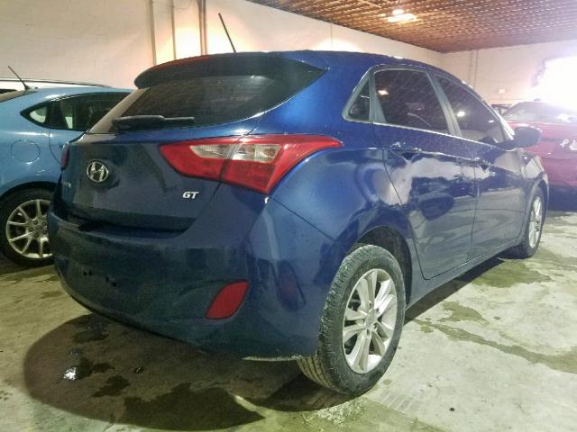 KMHD35LH4EU180800 - 2014 HYUNDAI ELANTRA GT BLUE photo 4