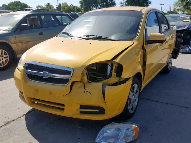 KL1TD5DE1AB128412 - 2010 CHEVROLET AVEO LS YELLOW photo 2