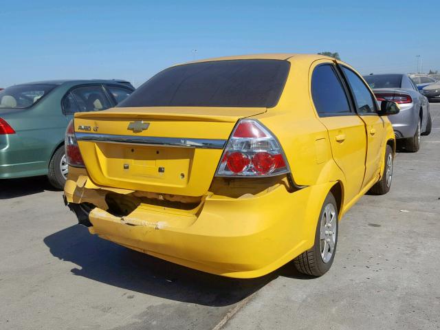 KL1TD5DE1AB128412 - 2010 CHEVROLET AVEO LS YELLOW photo 4