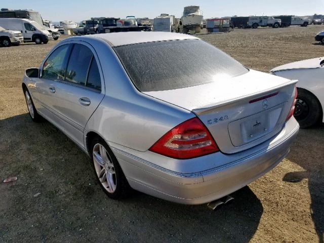 WDBRF61J53F330085 - 2003 MERCEDES-BENZ C 240 SILVER photo 3