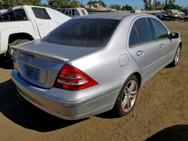 WDBRF61J53F330085 - 2003 MERCEDES-BENZ C 240 SILVER photo 4