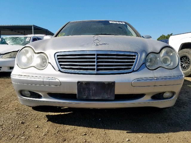 WDBRF61J53F330085 - 2003 MERCEDES-BENZ C 240 SILVER photo 9