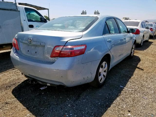 4T1BE46K88U749672 - 2008 TOYOTA CAMRY CE BLUE photo 4