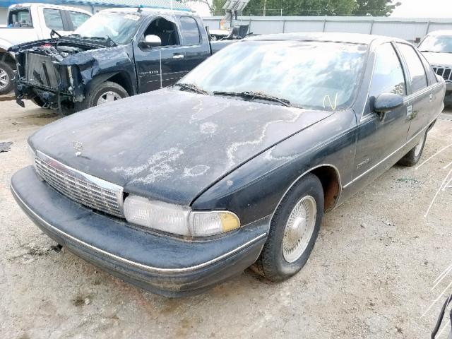 1G1BN53E7MW146812 - 1991 CHEVROLET CAPRICE CL BLACK photo 2