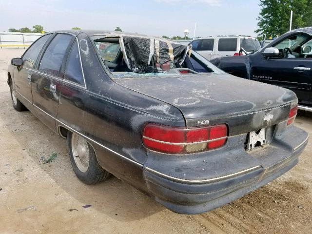 1G1BN53E7MW146812 - 1991 CHEVROLET CAPRICE CL BLACK photo 3