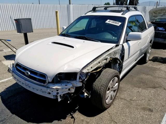 4S4BT63C755105505 - 2005 SUBARU BAJA TURBO WHITE photo 2