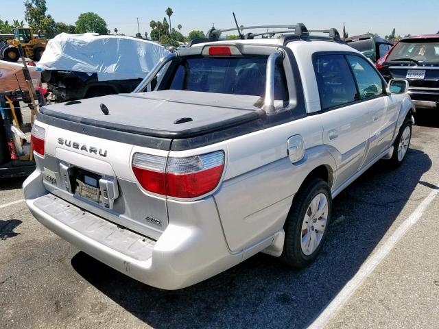 4S4BT63C755105505 - 2005 SUBARU BAJA TURBO WHITE photo 4