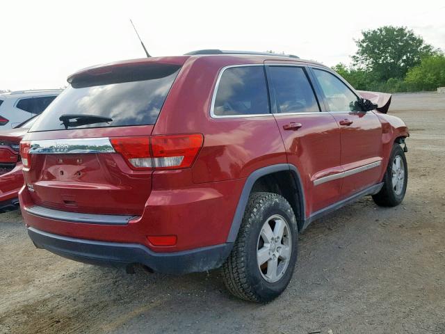 1J4RR4GG9BC510799 - 2011 JEEP GRAND CHER RED photo 4