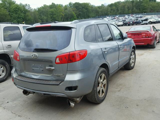 5NMSH73E58H225673 - 2008 HYUNDAI SANTA FE S TEAL photo 4