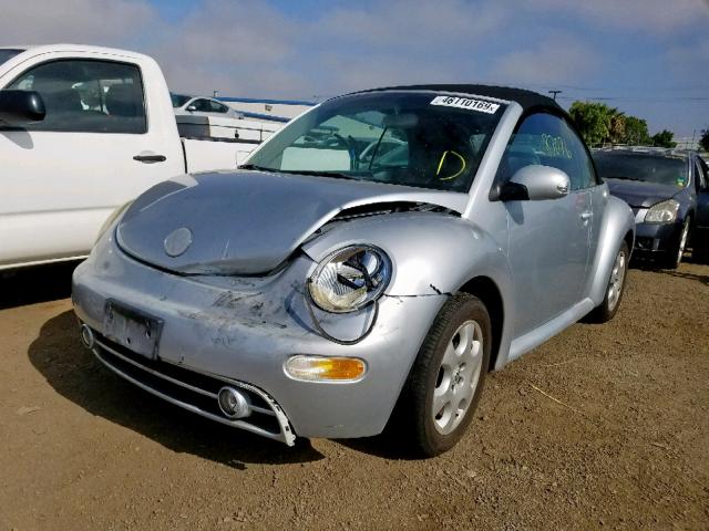 3VWCK21Y63M326889 - 2003 VOLKSWAGEN NEW BEETLE ვერცხლისფერი ფოტო 2