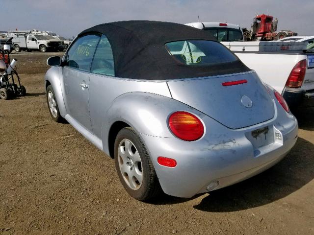 3VWCK21Y63M326889 - 2003 VOLKSWAGEN NEW BEETLE ვერცხლისფერი ფოტო 3