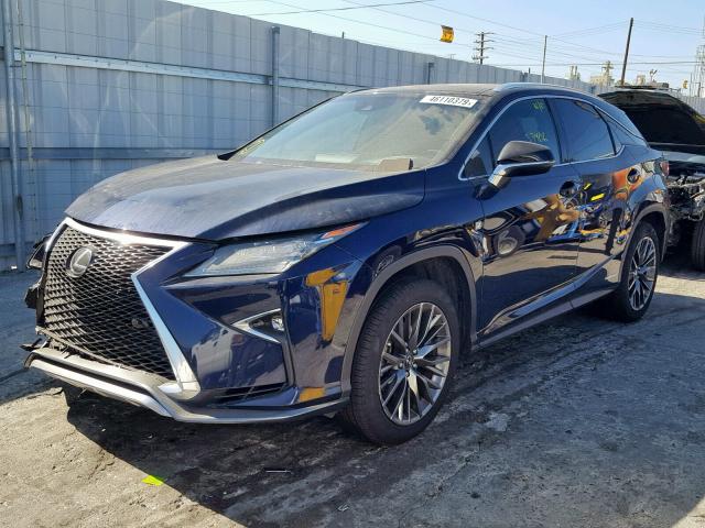 2T2BGMCA5HC015414 - 2017 LEXUS RX 450H BA BLUE photo 2