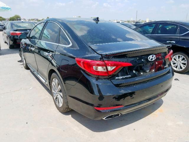 5NPE34AFXGH312332 - 2016 HYUNDAI SONATA SPO BLACK photo 3