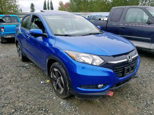 3CZRU6H52JM715563 - 2018 HONDA HR-V EX BLUE photo 1