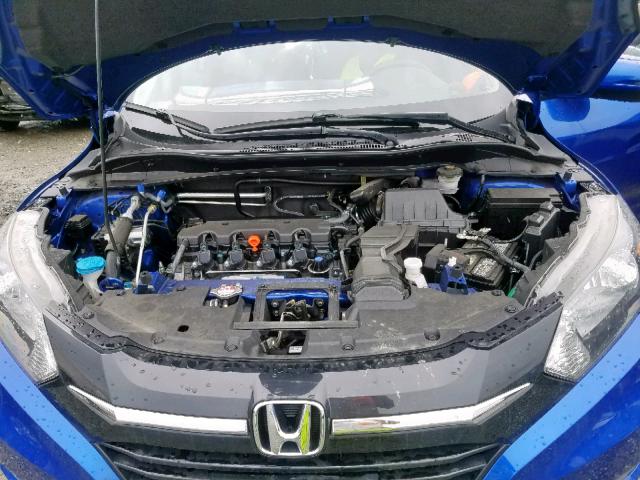 3CZRU6H52JM715563 - 2018 HONDA HR-V EX BLUE photo 7