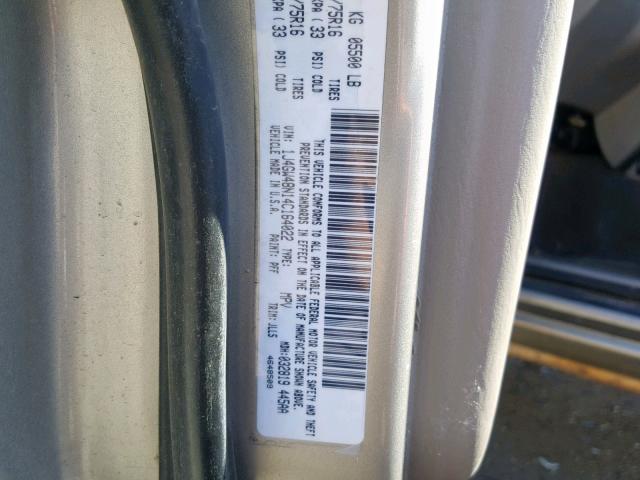 1J4GW48N14C164022 - 2004 JEEP GRAND CHER TAN photo 10