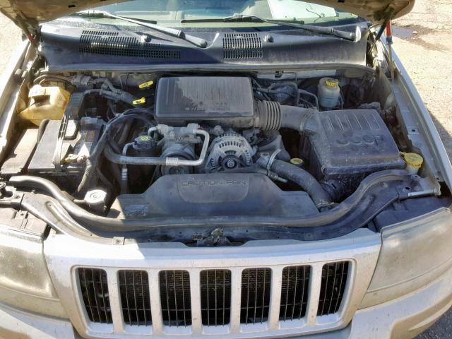 1J4GW48N14C164022 - 2004 JEEP GRAND CHER TAN photo 7