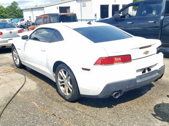 2G1FB1E38F9132895 - 2015 CHEVROLET CAMARO LS WHITE photo 3