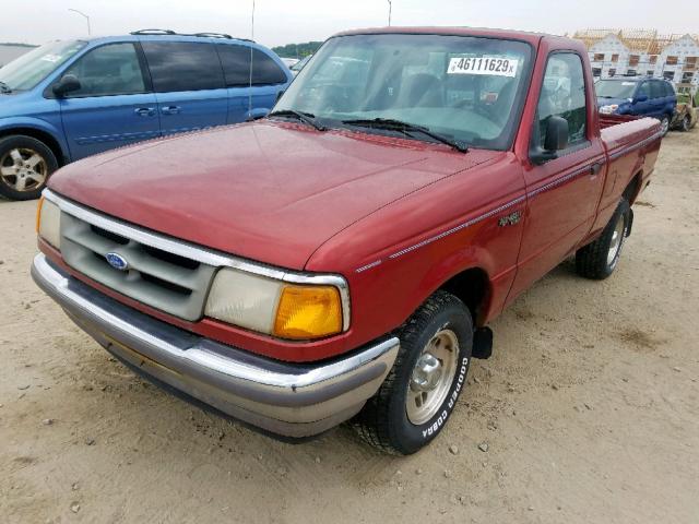 1FTCR10A5VUA09035 - 1997 FORD RANGER RED photo 2