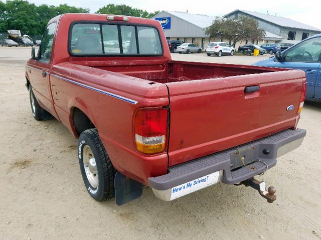1FTCR10A5VUA09035 - 1997 FORD RANGER RED photo 3