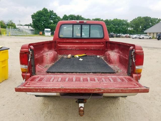 1FTCR10A5VUA09035 - 1997 FORD RANGER RED photo 6