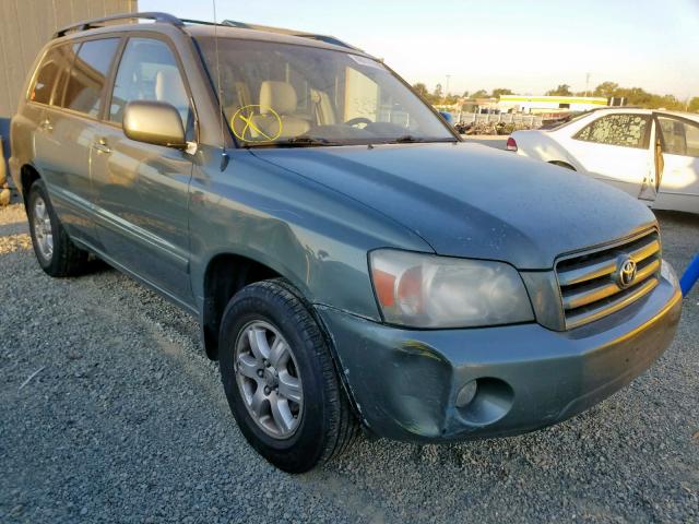 JTEGP21A350077414 - 2005 TOYOTA HIGHLANDER GREEN photo 1