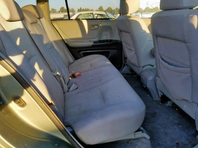 JTEGP21A350077414 - 2005 TOYOTA HIGHLANDER GREEN photo 6