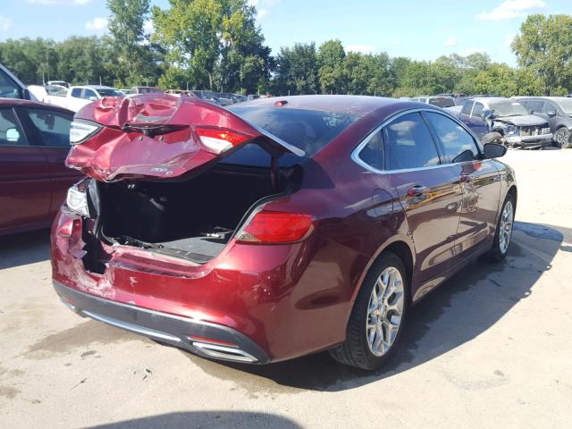 1C3CCCEGXFN606434 - 2015 CHRYSLER 200 C MAROON photo 4