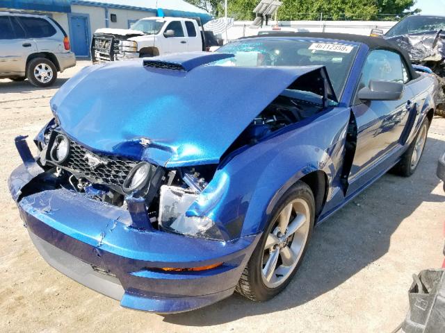 1ZVHT85H175250672 - 2007 FORD MUSTANG GT BLUE photo 2