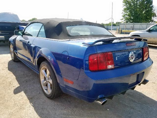 1ZVHT85H175250672 - 2007 FORD MUSTANG GT BLUE photo 3