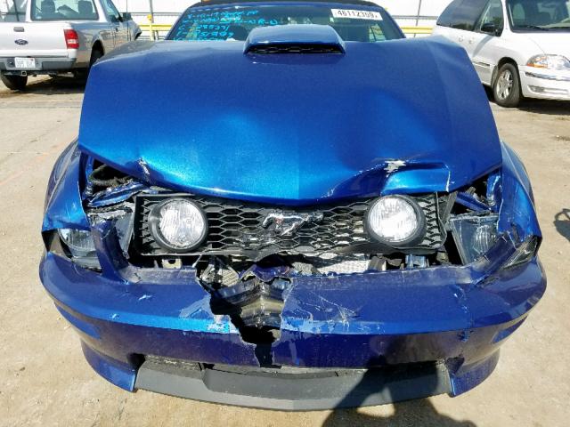 1ZVHT85H175250672 - 2007 FORD MUSTANG GT BLUE photo 7