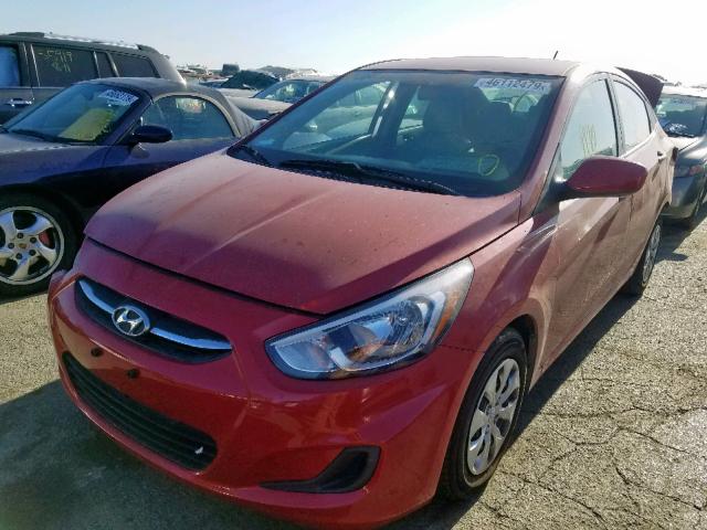 KMHCT4AEXHU205430 - 2017 HYUNDAI ACCENT SE RED photo 2