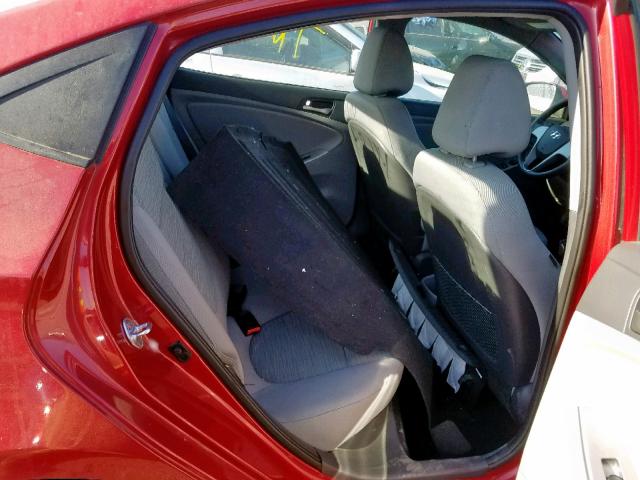 KMHCT4AEXHU205430 - 2017 HYUNDAI ACCENT SE RED photo 6