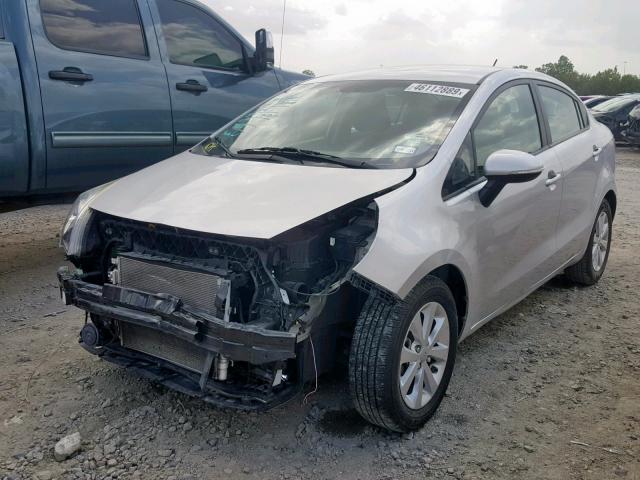 KNADN4A37D6097653 - 2013 KIA RIO EX SILVER photo 2