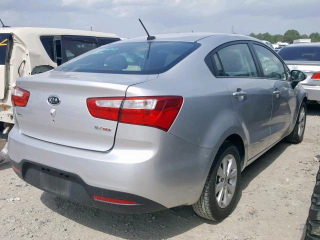 KNADN4A37D6097653 - 2013 KIA RIO EX SILVER photo 4