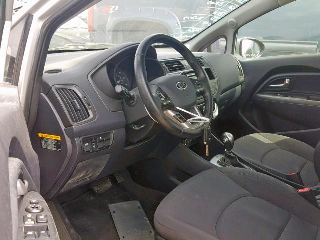 KNADN4A37D6097653 - 2013 KIA RIO EX SILVER photo 9